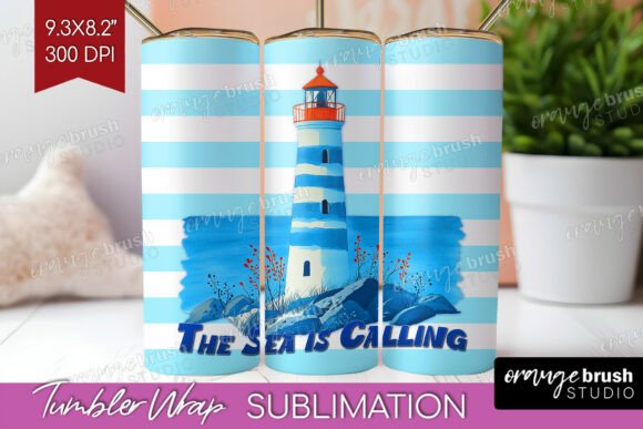 Download Lighthouse Nautical Tumbler Wrap PNG - Premium Resources
