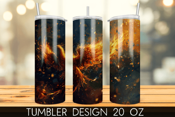 Download Phoenix Rising Bird Tumbler Wrap - Bird tumbler wrap Collection