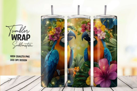 Download Macaw Tropical Bird Tumbler Wrap - Bird tumbler wrap Collection