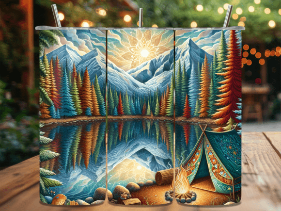 Download Autumn Mountain Mirror Lake Tumbler Wrap - Lake tumbler wrap Collection