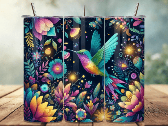 Download Dark Magic Floral Bird Tumbler Wrap PNG - Bird tumbler wrap Collection