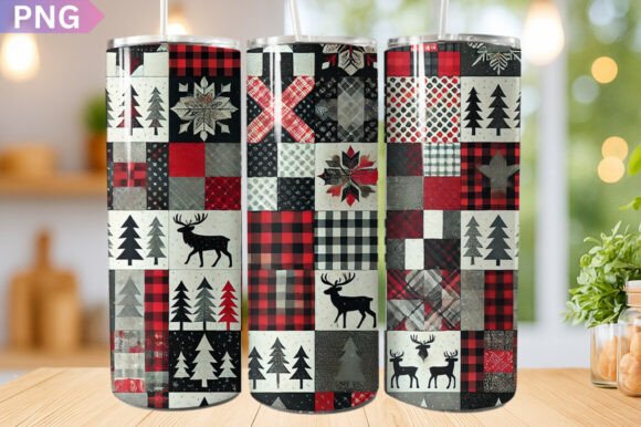 Download Buffalo Plaid Deer Glitter Tumbler Wrap - Glitter tumbler wrap Collection