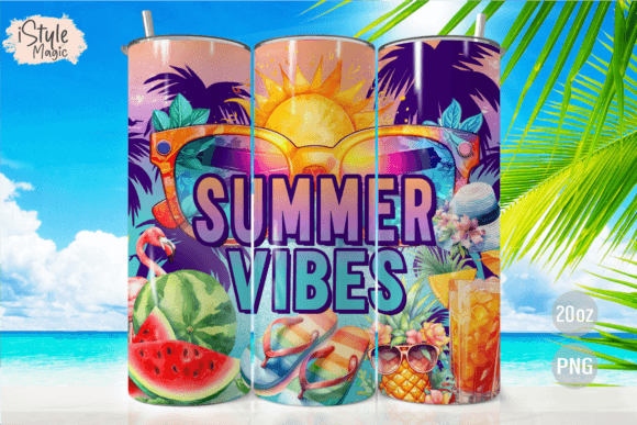 Download Summer Vibes Beach Tumbler Wrap - Summer vibes Collection